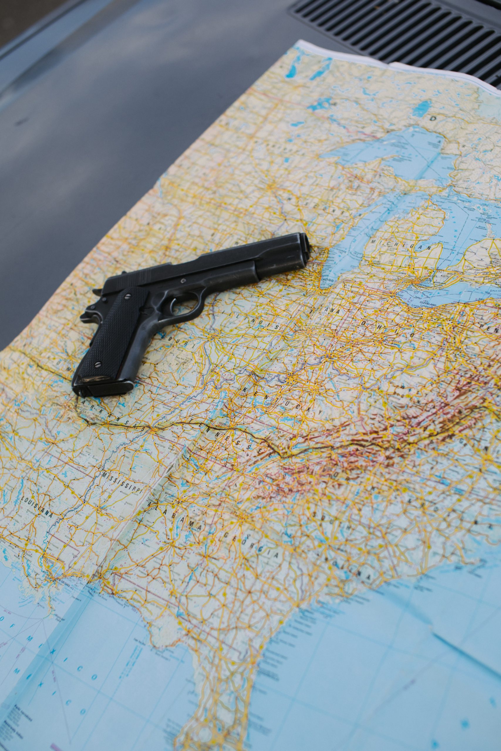 Map With A Gun On It